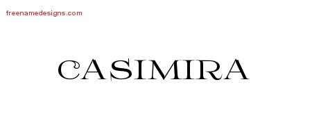 Casimira Flourishes Name Tattoo Designs