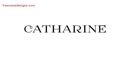 Catharine Flourishes Name Tattoo Designs