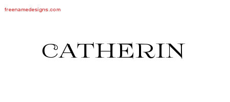 Catherin Flourishes Name Tattoo Designs