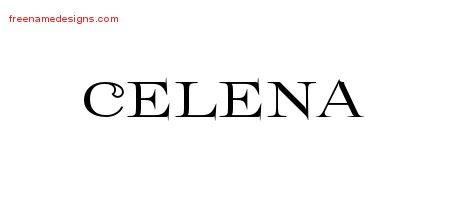 Celena Flourishes Name Tattoo Designs