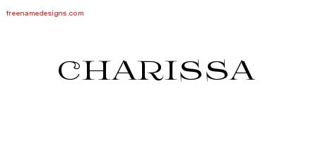 Charissa Flourishes Name Tattoo Designs