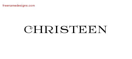 Christeen Flourishes Name Tattoo Designs