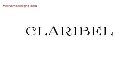 Claribel Flourishes Name Tattoo Designs
