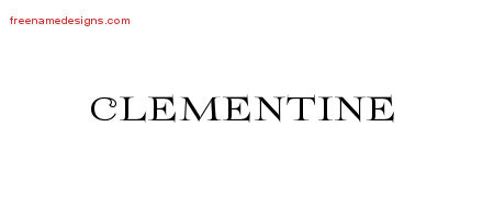 Clementine Flourishes Name Tattoo Designs
