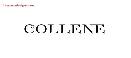 Collene Flourishes Name Tattoo Designs