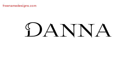 Danna Flourishes Name Tattoo Designs