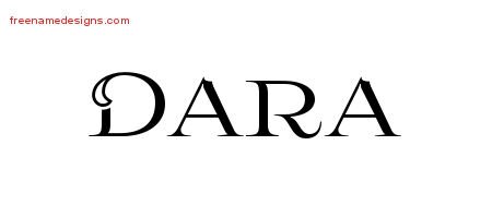Dara Flourishes Name Tattoo Designs
