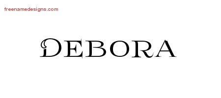Debora Flourishes Name Tattoo Designs