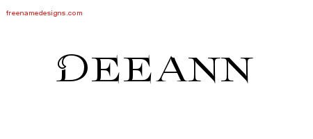 Deeann Flourishes Name Tattoo Designs