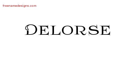 Delorse Flourishes Name Tattoo Designs
