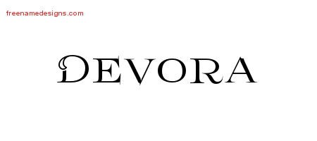 Devora Flourishes Name Tattoo Designs