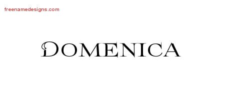 Domenica Flourishes Name Tattoo Designs