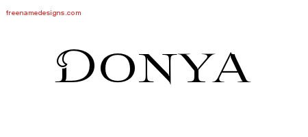 Donya Flourishes Name Tattoo Designs