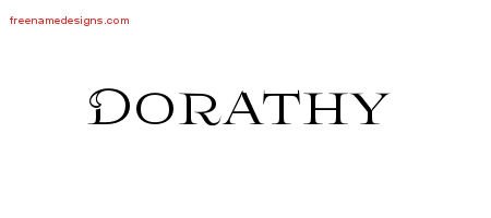 Dorathy Flourishes Name Tattoo Designs