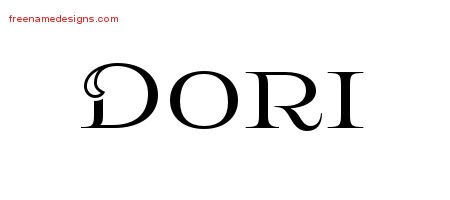Dori Flourishes Name Tattoo Designs