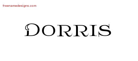 Dorris Flourishes Name Tattoo Designs