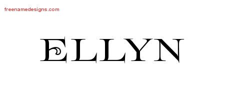 Ellyn Flourishes Name Tattoo Designs