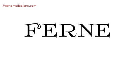 Ferne Flourishes Name Tattoo Designs