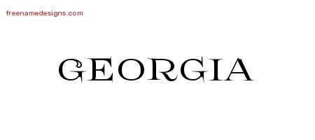 Georgia Flourishes Name Tattoo Designs