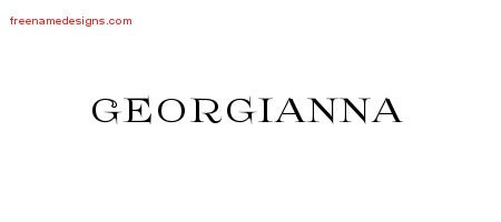 Georgianna Flourishes Name Tattoo Designs