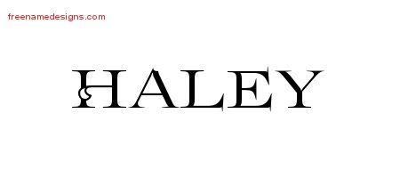Haley Flourishes Name Tattoo Designs