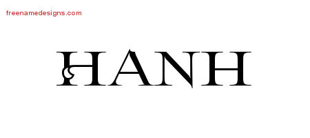 Hanh Flourishes Name Tattoo Designs