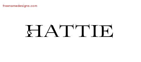 Hattie Flourishes Name Tattoo Designs
