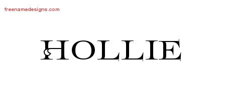 Hollie Flourishes Name Tattoo Designs