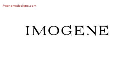Imogene Flourishes Name Tattoo Designs