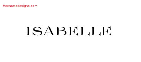 Isabelle Flourishes Name Tattoo Designs
