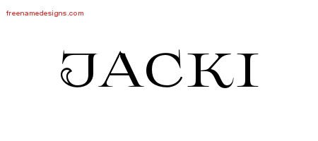 Jacki Flourishes Name Tattoo Designs