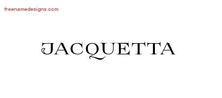 Jacquetta Flourishes Name Tattoo Designs