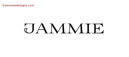 Jammie Flourishes Name Tattoo Designs