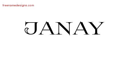 Janay Flourishes Name Tattoo Designs