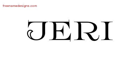 Jeri Flourishes Name Tattoo Designs