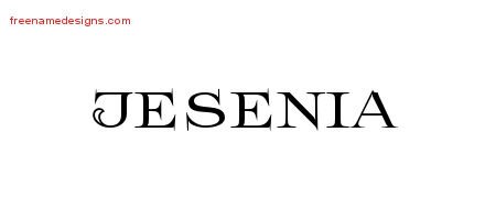 Jesenia Flourishes Name Tattoo Designs