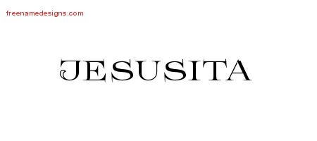 Jesusita Flourishes Name Tattoo Designs