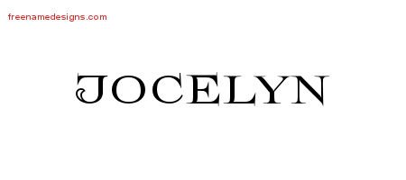 Jocelyn Flourishes Name Tattoo Designs