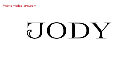 Jody Flourishes Name Tattoo Designs