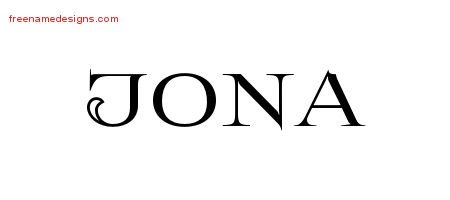 Jona Flourishes Name Tattoo Designs