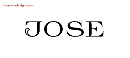 Jose Flourishes Name Tattoo Designs