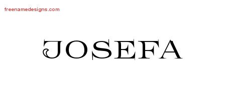Josefa Flourishes Name Tattoo Designs