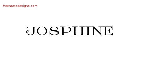 Josphine Flourishes Name Tattoo Designs