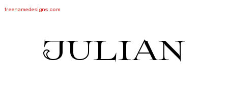 Julian Flourishes Name Tattoo Designs