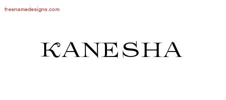 Kanesha Flourishes Name Tattoo Designs