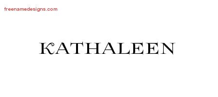 Kathaleen Flourishes Name Tattoo Designs