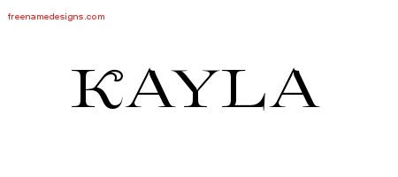 Kayla Flourishes Name Tattoo Designs