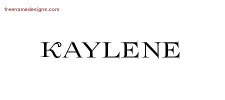 Kaylene Flourishes Name Tattoo Designs