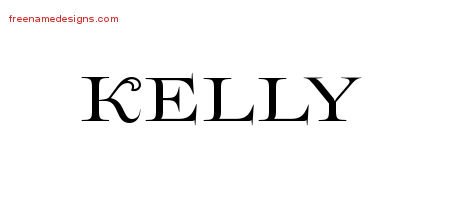 Kelly Flourishes Name Tattoo Designs