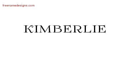 Kimberlie Flourishes Name Tattoo Designs